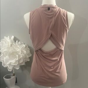 Under Armour Sleeveless Pink Twist Back Top